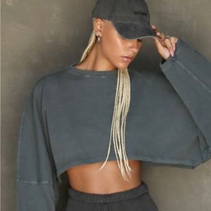 JOAH BROWN Slouchy Crop Long Sleeve